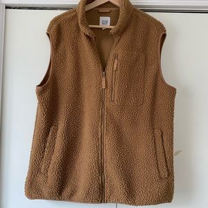 GAP Camel Teddy Bear Fleece Vest